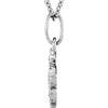 Necklace > 16" > Cross > Diamond > Petite > .07 CTW