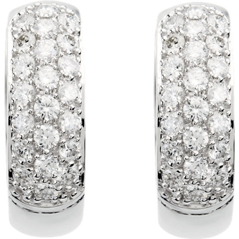 Earrings > Hoop > Diamond > 7/8 CTW