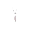 Necklace > 18" > Quartz > Rose > 30x10mm