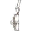 Necklace > 18" > Diamond > .06 CTW > & > Pearl > Cultured > Freshwater