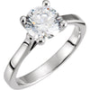 Center > CZ > with > Ring > Engagement > 7.5mm