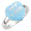 Ring > Shaped > Heart > You" > Heart > "I > Enamel > Yellow