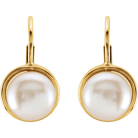 Earrings > Back > Lever > Pearl > Cultured > Freshwater > 7.5mm