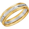 Band > Patterned > Comfort-Fit > 6mm > Two-Tone > 14kt