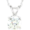 Necklace > Solitaire > Moissanite > Created