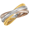.5 > Ring > Rolling > Band > Three > 2.5mm > White > Rose & 14kt > 14kt > Yellow, > 14kt