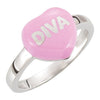 Ring > Shaped > Heart > You" > Heart > "I > Enamel > Yellow