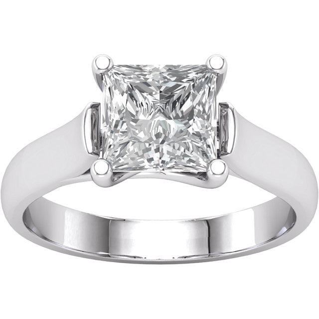 Ring > Moissanite > Created > Brilliant > Forever > Square > 6.5x6.5mm