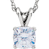 Necklace > Solitaire > Moissanite > Created