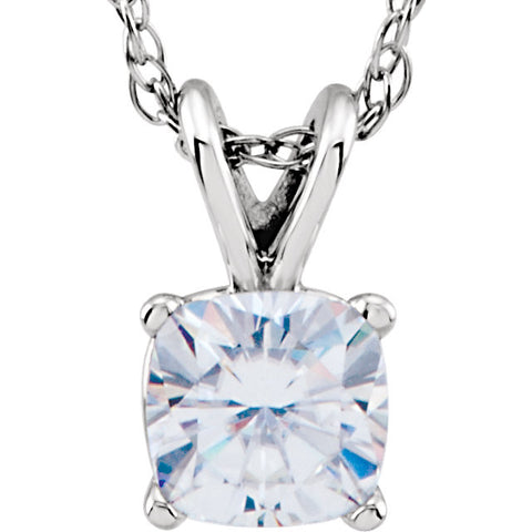 Necklace > Solitaire > Moissanite > Created