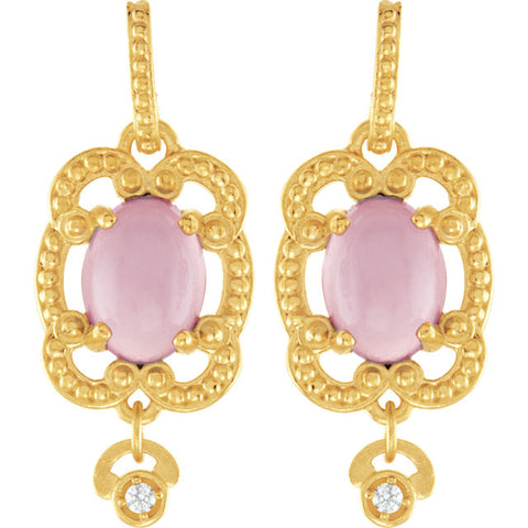 Earrings > Diamond > CTW > .Silver & 14kt > Lavender