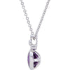 Necklace > Diamond > .04 CTW > Amethyst