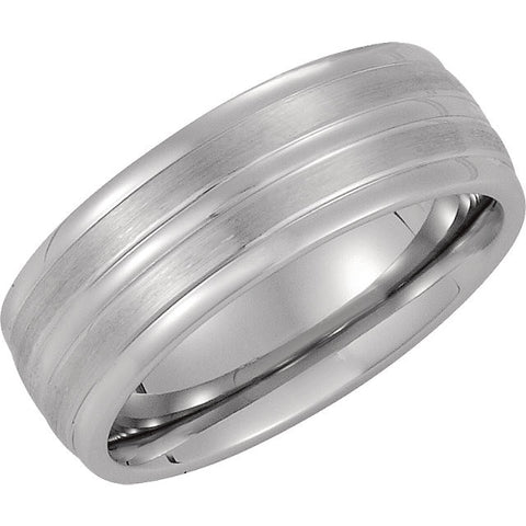 Band > Satin & Ridged > 8mm