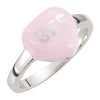 Ring > Shaped > Heart > You" > Heart > "I > Enamel > Yellow