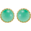 Earrings > Chyrosoprase > Round > 10mm