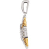 Pendant > Diamonds > Yellow & White > Natural > 1/4 CTW