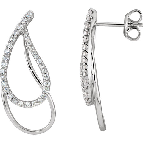 Earrings > Paisley > Diamond > 3/4 CTW