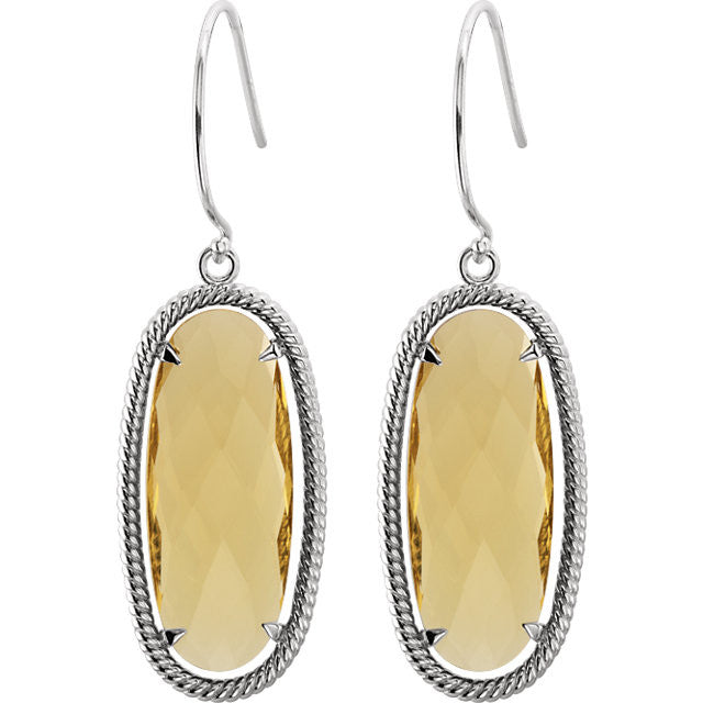 s > Dangle > Rope-Styled > Quartz > Honey > Oval > 10mm > X > 25 > Silver > Sterling