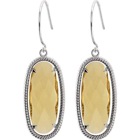 s > Dangle > Rope-Styled > Quartz > Honey > Oval > 10mm > X > 25 > Silver > Sterling