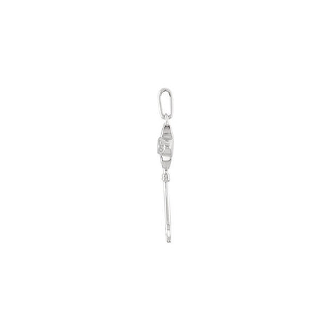 Pendant > Key > Sapphire & Diamond > Ceylon > Genuine