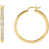 Earrings > Hoop > Diamond > 1/2 CTW
