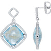 Earrings > Diamond > CTW > 5/Quartz & 5 > Green