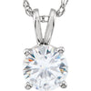 Necklace > Solitaire > Moissanite > Created