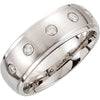 Band > Ridged > Diamond > .25 CTW > 8.3mm > Tungsten
