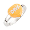 Ring > Shaped > Heart > You" > Heart > "I > Enamel > Yellow
