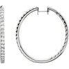 Earrings > Hoop > Inside/Outside > Hinged > Diamond > CTW > 1