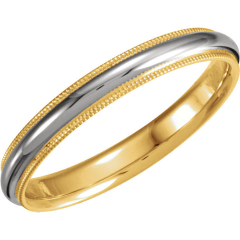 Band > Milgrain > fit > Comfort > Two-Tone > 3.5mm
