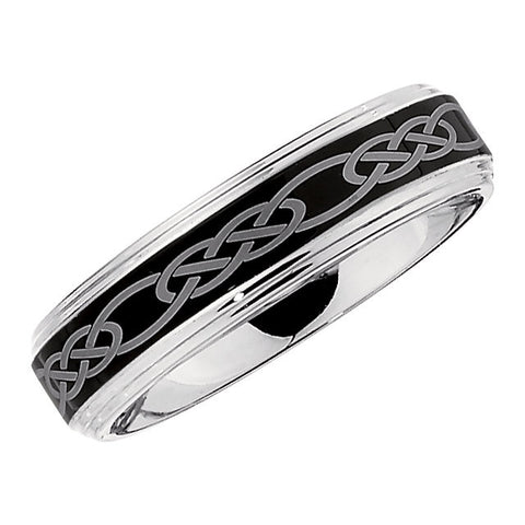 Pattern > Knot > Celtic > Laser > Black > with > Band > 6mm