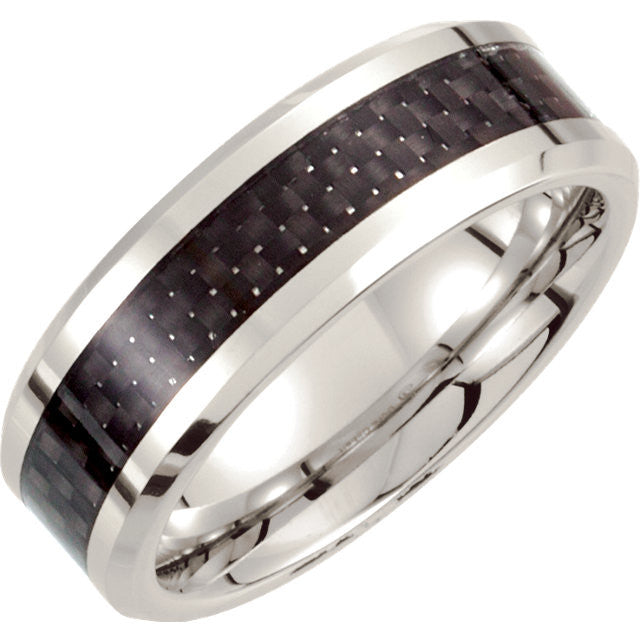 9.5 > Band > Inlay > Fiber > Carbon > Black > 8mm