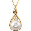Necklace > Pearl & Diamond > Cultured > Akoya