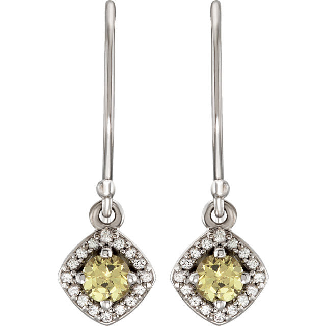 Earrings > Dangle > Sapphire > Halo-Styled