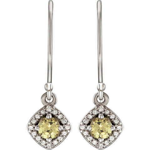 Earrings > Dangle > Sapphire > Halo-Styled
