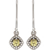 Earrings > Dangle > Sapphire > Halo-Styled