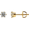 Earrings > Stud > Post > Threaded > Diamond > CTW > 1