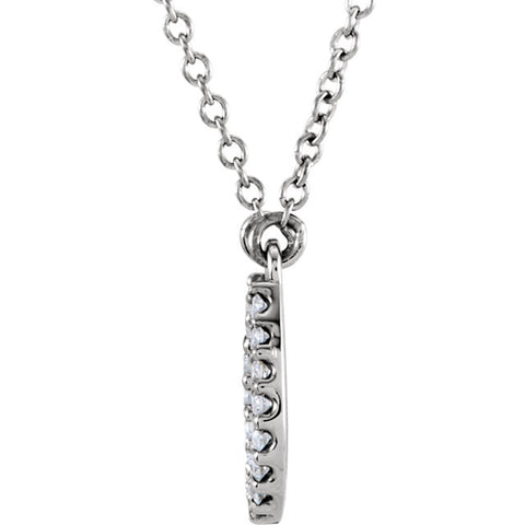 Necklace > Horseshoe > & > Diamond > .08 CTW