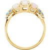 Ring > Topaz & Diamond > Blue > Swiss > Opal, > Genuine