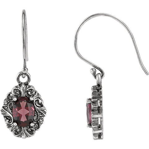 > Earrings > Garnet > Rhodolite > Style > Victorian