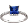 Ring > Diamond > CTW > 1/Sapphire & 1 > Created > Chatham®