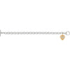 Bracelet > 7.5" > on > Charm > Heart > "Love" > Diamond > .01 CTW