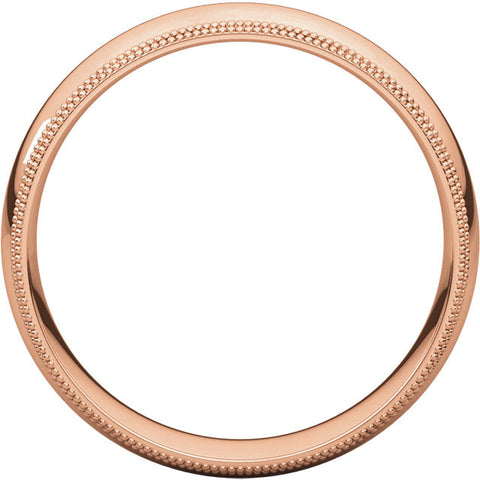 Band > Milgrain > Double > Fit > Comfort > 4mm