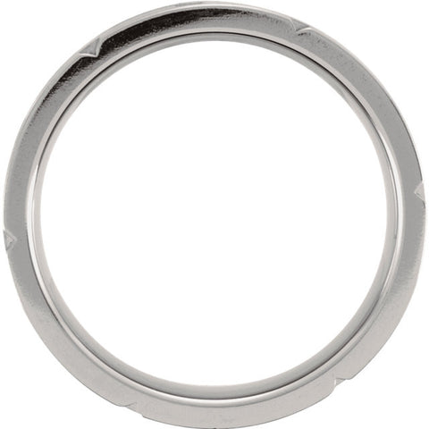 Band > Finish > Satin > 7mm > Inlay > Silver > Titanium & Sterling