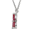 Necklace > 16" > Sapphire > Blue > Created > Chatham®