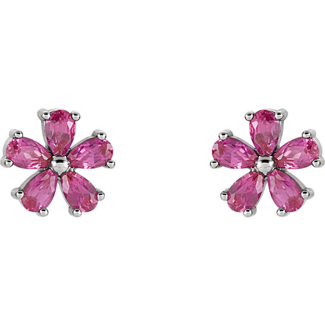 Earrings > Sapphire > Pink > Created > Chatham®