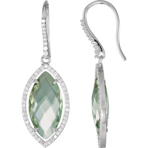 Earrings > Dangle > Marquise-Shaped > Halo-Styled