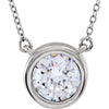Necklace > 18" > Solitaire > Zirconia > Cubic