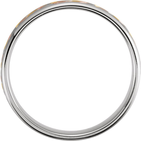 Band > Milgrain > Hand-Woven > 6mm > Tri-Color > 14kt